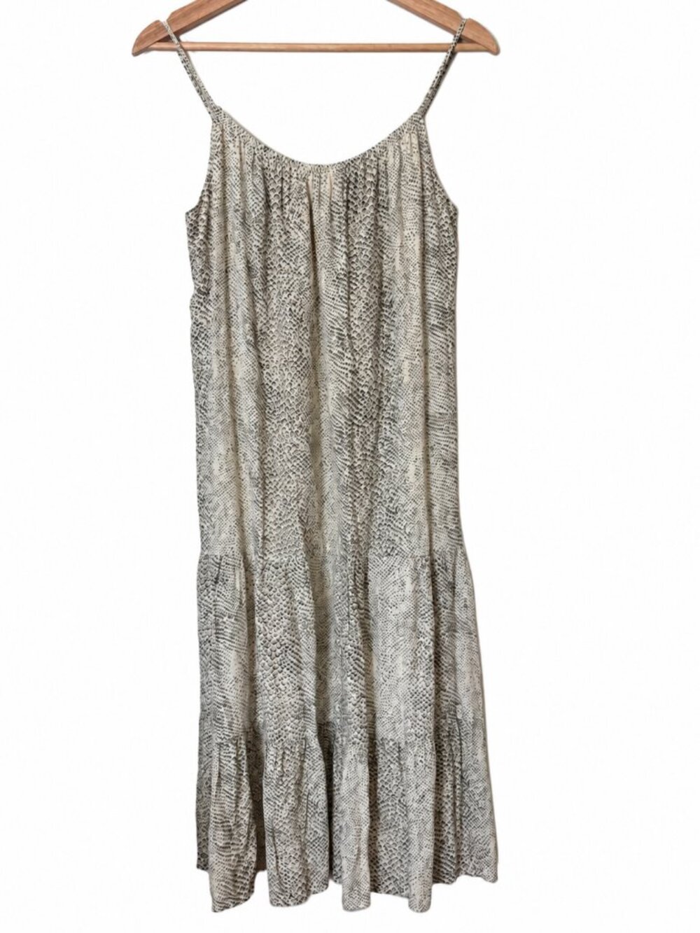 Rails Adora Sleeveless Dress Cream Snakeskin M